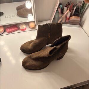 Brown Suede Ankle Boots